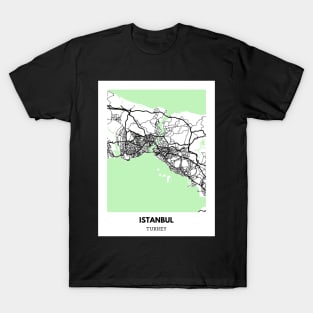 ISTANBUL CITY MAP POSTER T-Shirt